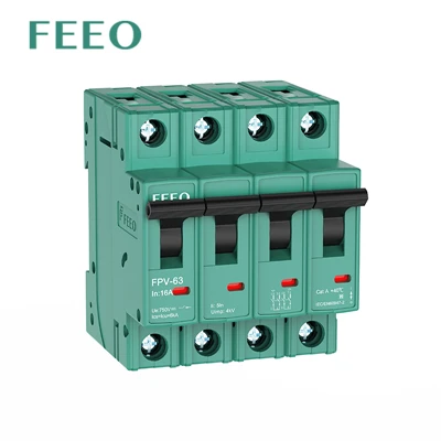 PV 10KA 250V 500V 750V 1000V 1P 2P 3P 4P Photovoltaic Solar DC MCB Miniature Circuit Breaker fyrir PV System